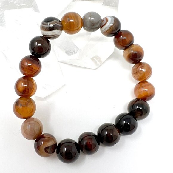 Coffee Agate Bracelet Jewelry crystal beaded accessories handmade boho fashion - Picture 4 of 9